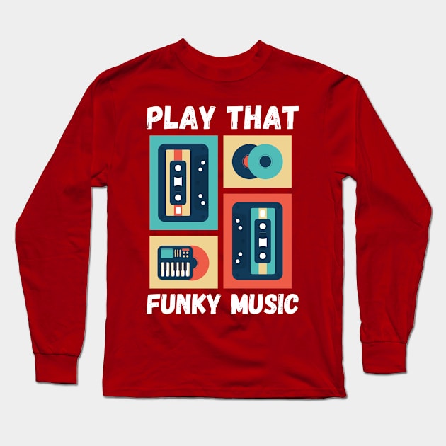 Play that funky Music Vibes Long Sleeve T-Shirt by Bubbly Tea